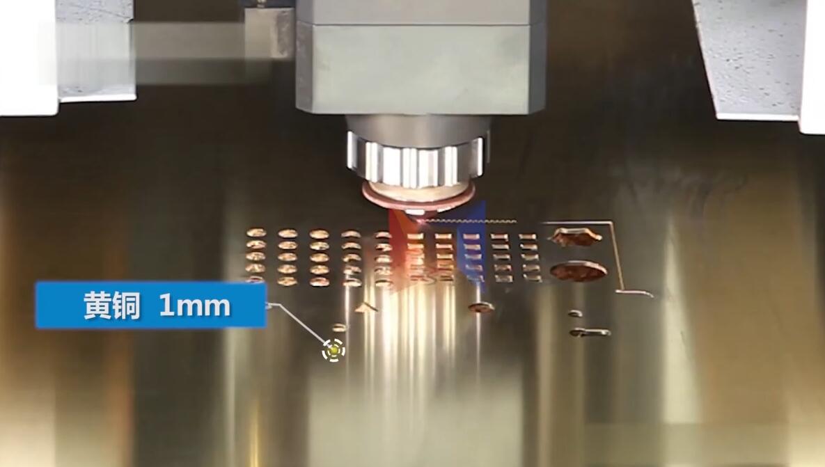 領秀激光LXF1530光纖激光切割機切割銅1mm